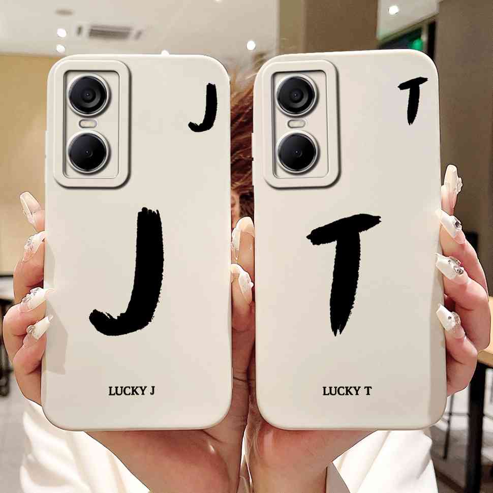 Luckly Letters Cover For Tecno Pop 6 Pro Case 2022 Silicone Soft TPU Phone Case For Tecno Pop6 Pop 6 Pro Bumper 6.6"