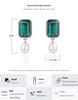 Silverstone S925 Silver Crystal & Pearl Dangle Earrings - Women's Retro Christmas Gift