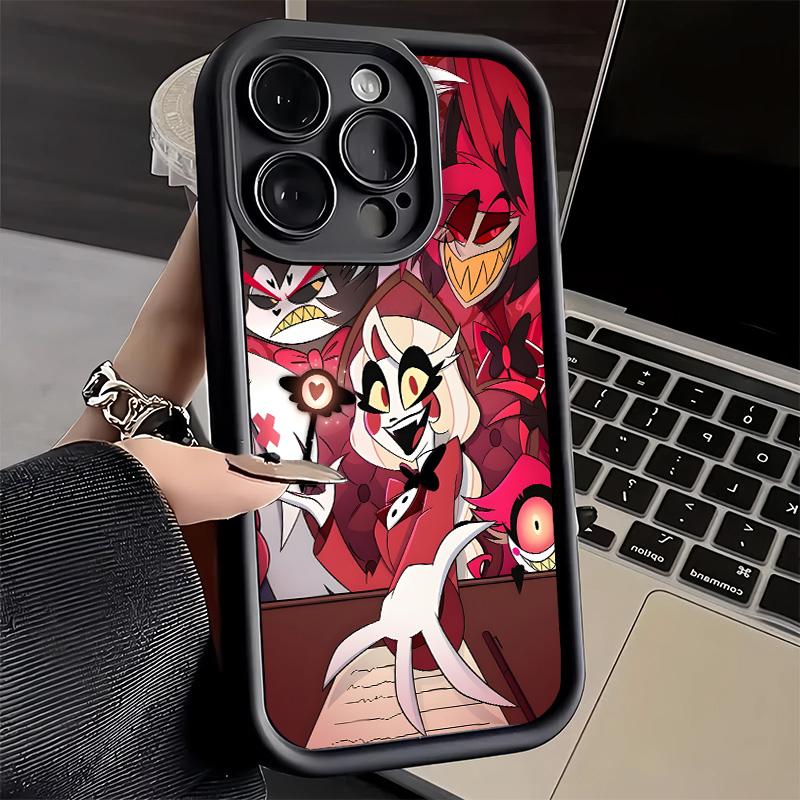 

Phone Case for iPhone 17 Air 16E 15 16 Pro Max Hazbin Hotel Anime Cover 14 Plus 13 12 Mini Soft Shell Silicone Fundas iPhone 17