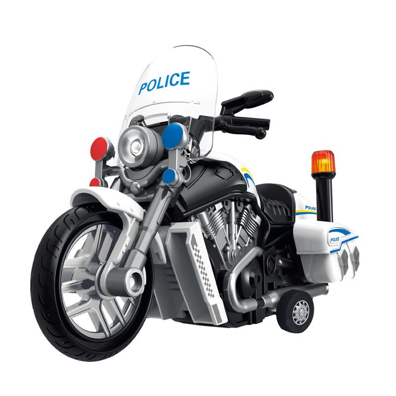 Mit Lichtern Musik Spielzeugauto Simulation Motorrad Polizei Streifenwagen Modell Kinder Trägheitsauto Junge Geburtstagsgeschenke