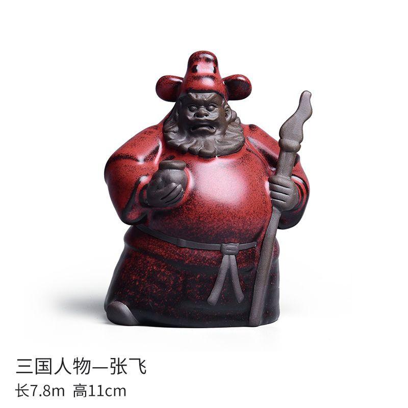 

Ceramic Romance of The Three Kingdoms Tea Pet Decoration Crafts Guan Yu Zhuge Liang Creativity Handmade Tea Ceremony Accessories