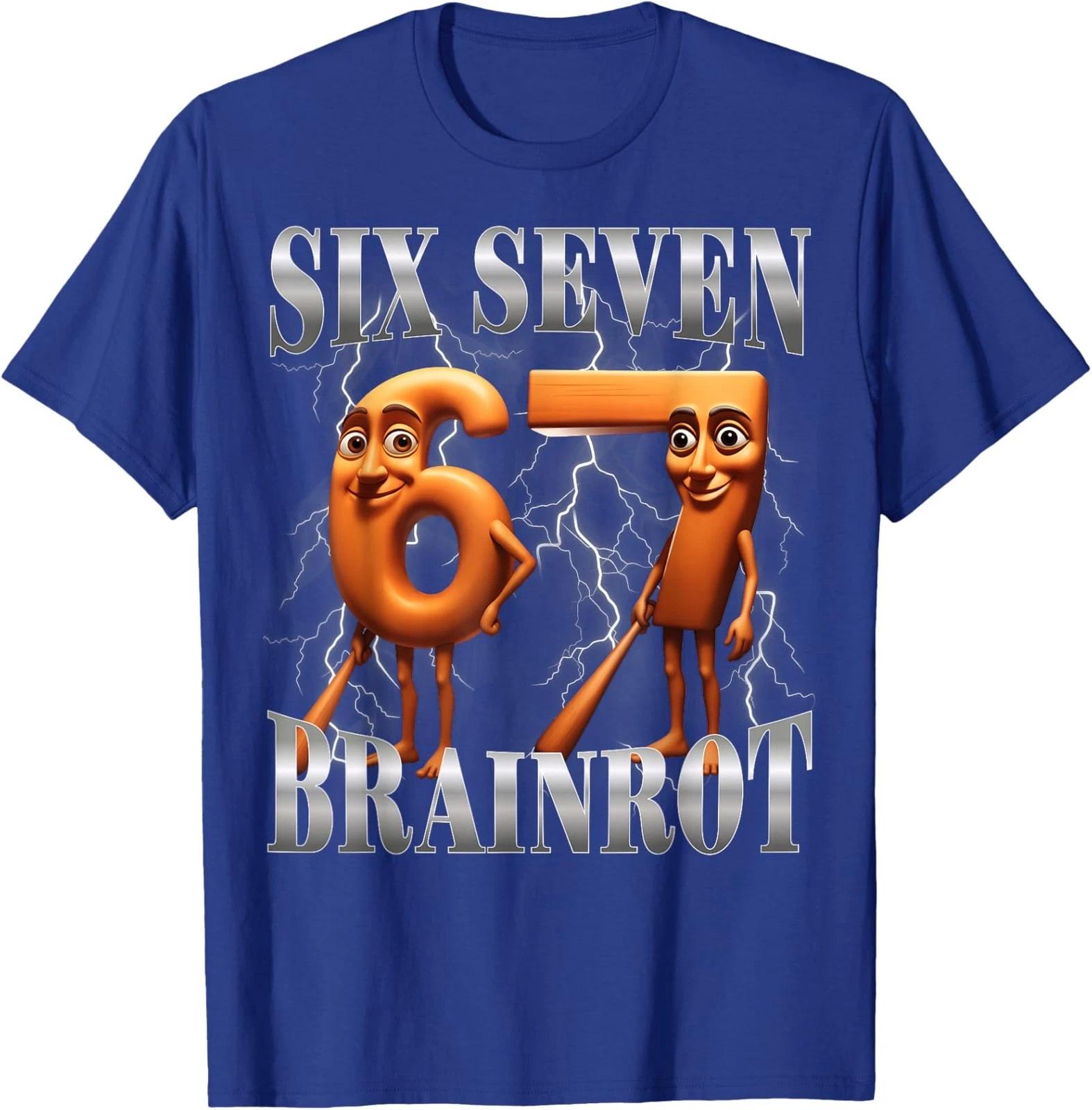 Funny Italian Brainrot Tung Tung Sahur Six Seven Meme Unisex T-Shirt M