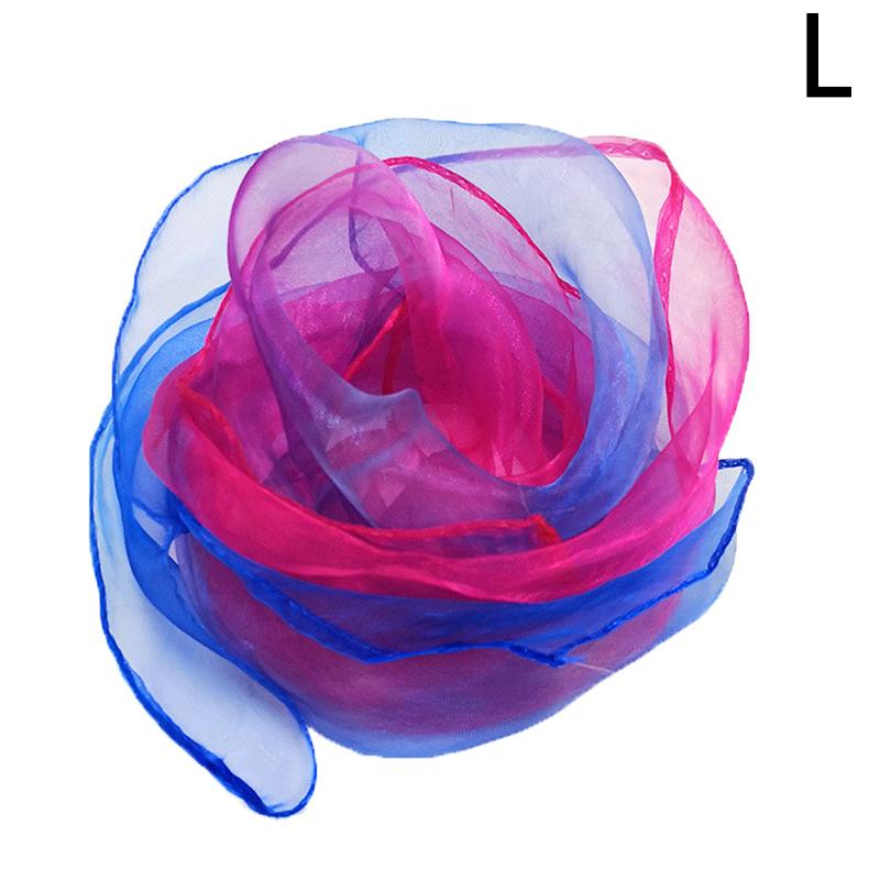 Transparent Summer Scarf For Women Square Gradient Color Head Wear Shinny Thin Chiffon Neck Shawl Beach Vacation Accessories