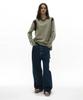 PARTIMENTO WOMEN Striped Colorblock Polo Tee_Light Khaki