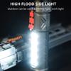 Flashlight With Buzzer Alarm Side LED Red SOS Light Handheld Flashlight ABS Plastic Aluminium Alloy Emergency Hiking Torch