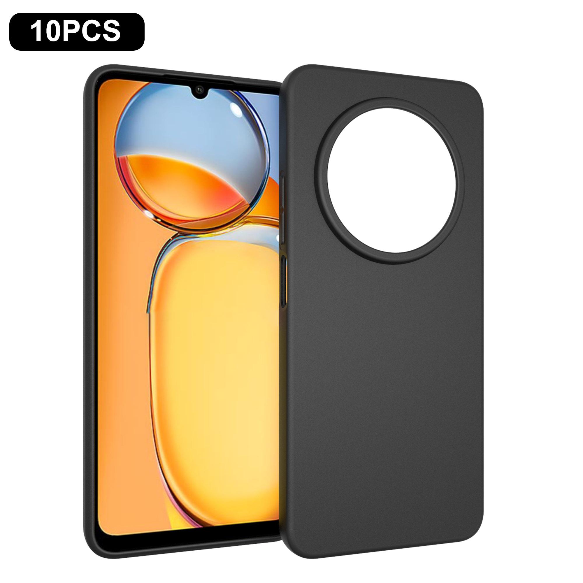 

10Pcs/Pack For Xiaomi Poco C75 4G/Redmi 14R 5G/14C 4G Case Anti-Fingerprint Soft TPU Protective Cover Black