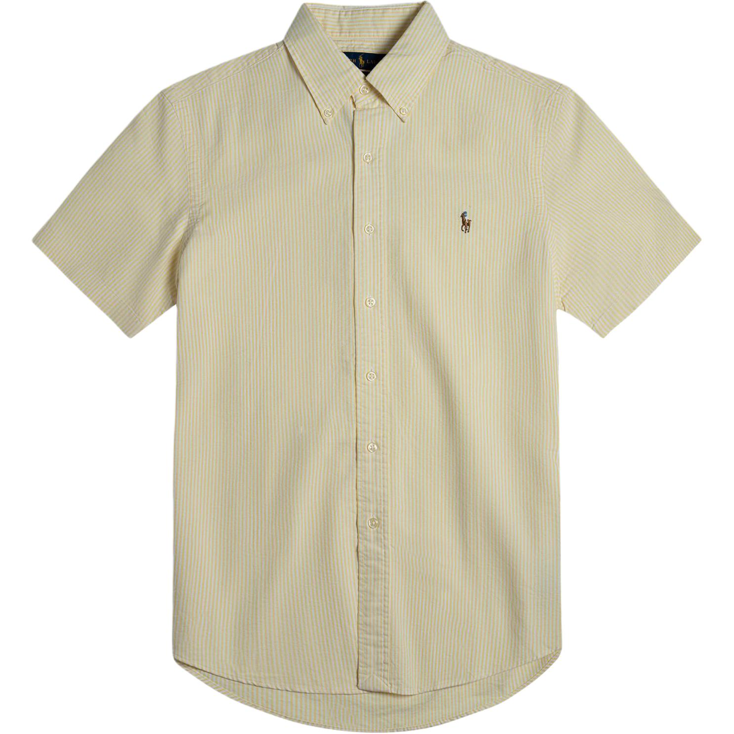 

Polo Ralph Lauren Рубашка Оксфорд в полоску с коротким рукавом Мужские рубашки 710802630-005 XL