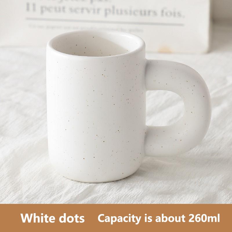 

260 мл корейский стиль Fatty Mug Design Splash Ink Керамическая чашка Простая кружка для молока и кофе Пара чашек Подарочная фарфоровая чашка для воды Главная 260ml