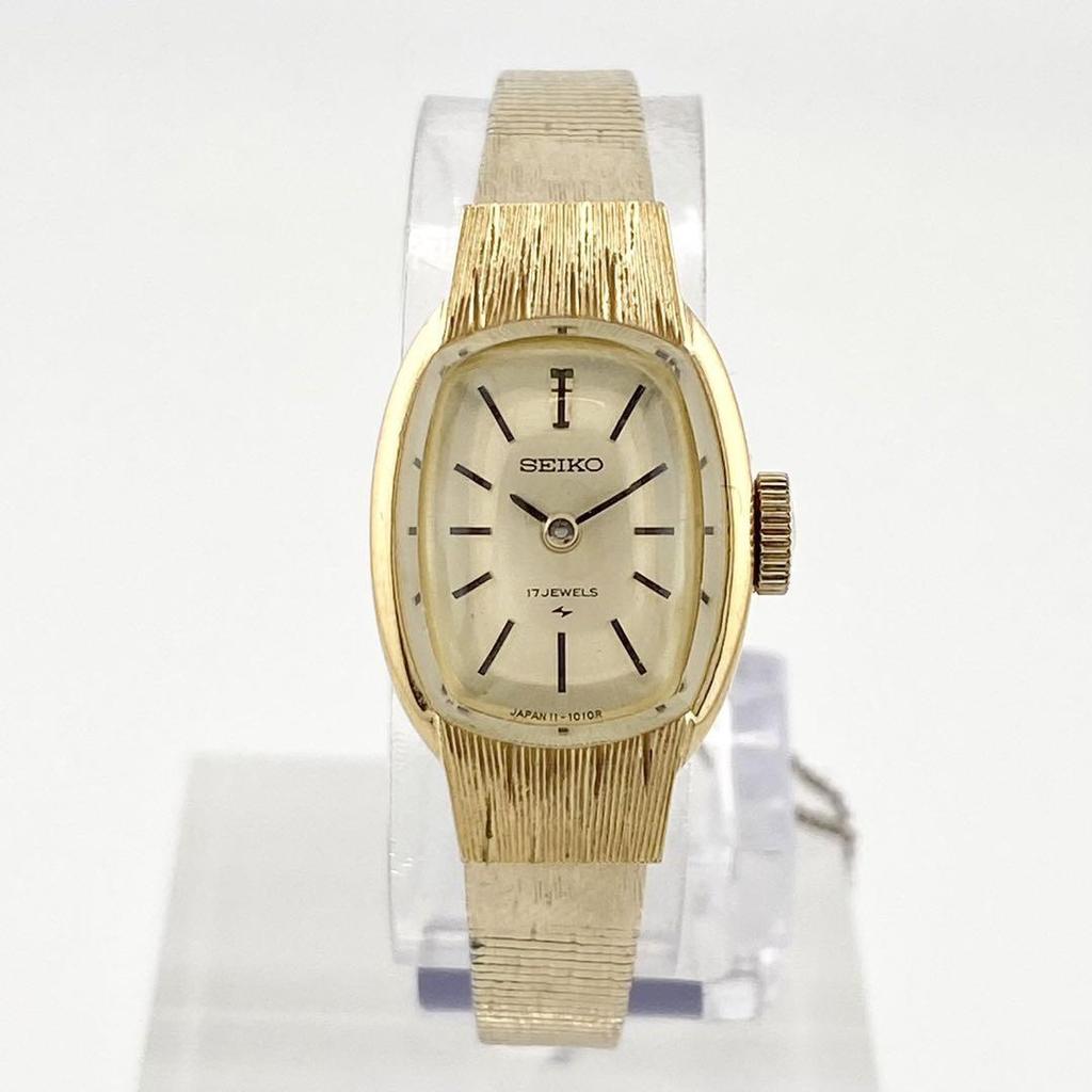 [USED] Working SEIKO manual winding watch, gold, 11-3360