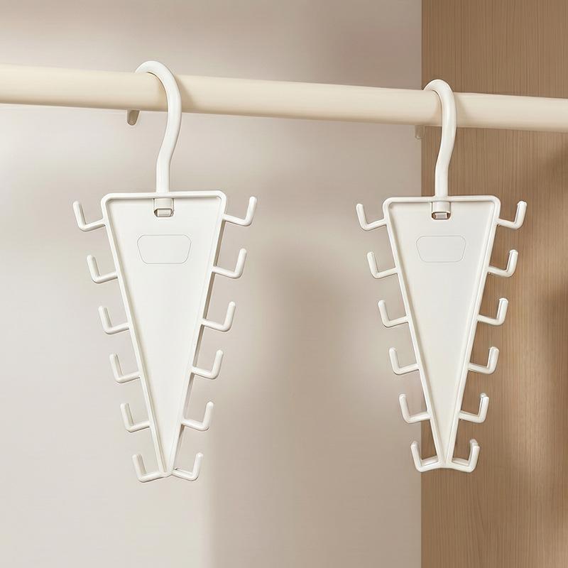 V-Shaped Double-Sided ABS Clothes & Hat Storage Rack - Stackable Multi-Hanger