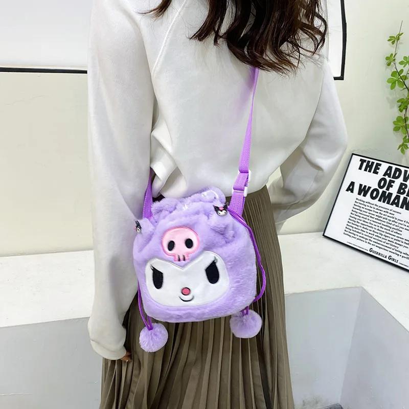 Cinnamoroll Plush Bag Hello Kitty Kuromi My Melody Kawaii Shoulder Crossbody Bag Plushie Women Cartoon Gifts For Girls