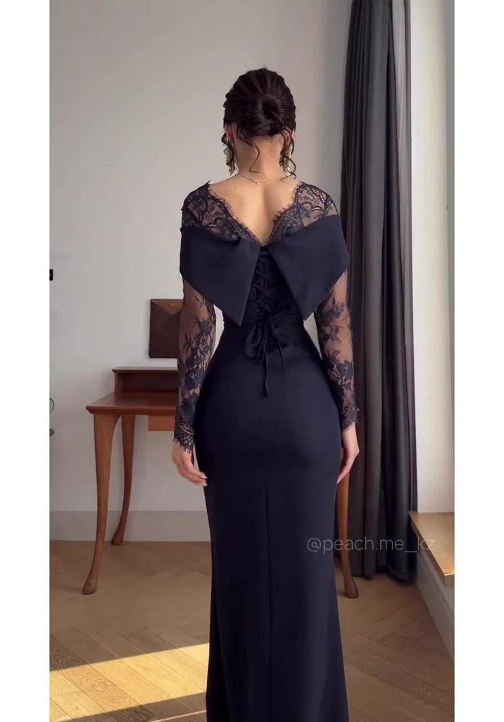 European Cross-Border 2025 Elegant Long Sleeve Long Retro Dress Women