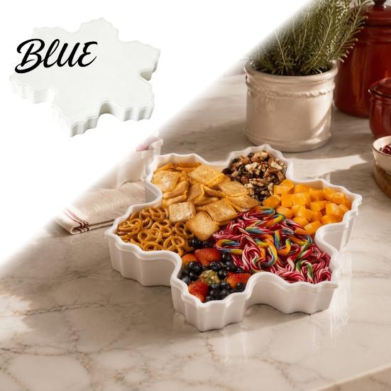 Christmas Gift Box for Cookies Serving Tray with Airtight Lid Decorative PP Food Organizer Living Room Container Moisture Proof Storage Holiday