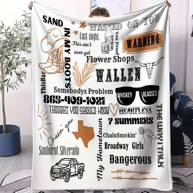 Spanish "Mama" Love Quote Throw Blanket, Soft Cozy Flannel Blanket for Couch Sofa Bed, Mother's Day Gift