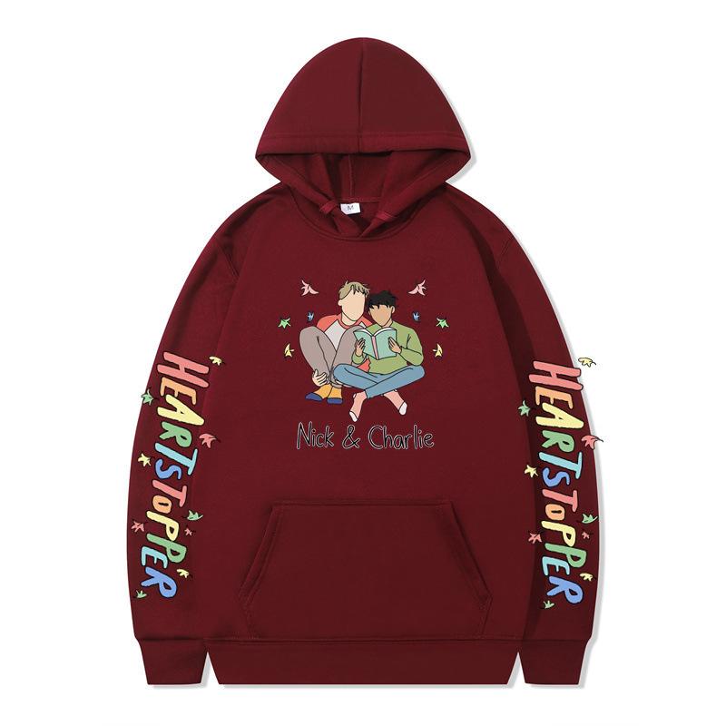 British Drama Nick and Charlie Heartstopper Hoodies Men Long Sleeve Sweatshirts Women Harajuku Streetwear Sudaderas