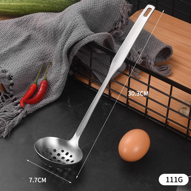 304 Stainless Steel Large Soup Ladle, Long Handle Skimmer, Porridge, and Congee Spoon for Household Use