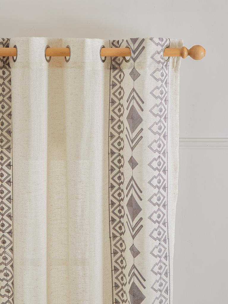 Boho Curtains for Bedroom Linen Boho Curtains 84 Inches Long 2 Panels Farmhouse Curtains
