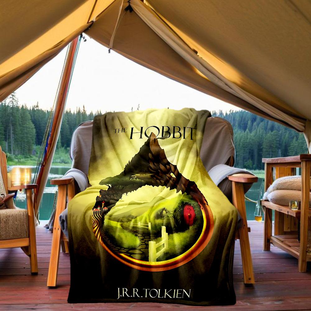 1PC The Hobbit Outdoor Blanket Lightweight Flannel, Soft & Warm, All-Season, Outdoor, Camping, Living Room, Office,  L1106057