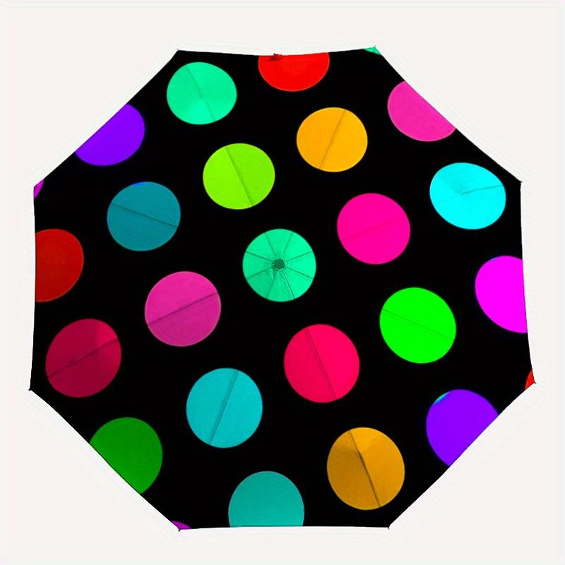 

1pc Colorful Dots Automatic Open/Close Umbrella, Ideal Fan Gift for Birthday, Christmas, Trendy Fashion yy250828068