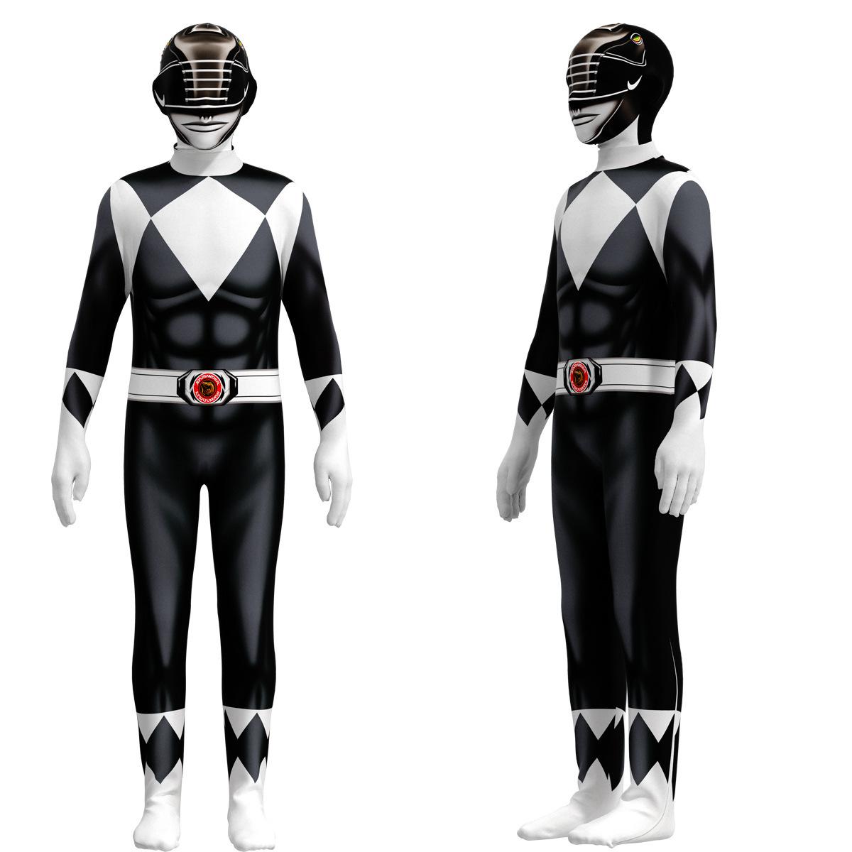 

Kids Power Morpher Superhero Samurai Sentai Shinkenger Rangers Cosplay Fantasia Halloween Costume Mask For Men Хлопчик Комбінезон 150 чорний