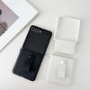 Luxe PU Leer Skin Polsband Telefoonhoesje voor Samsung Galaxy Z Flip 7 6 5 4 5G Flip5 Flip6 Flip7 FE Beschermende Achterkant