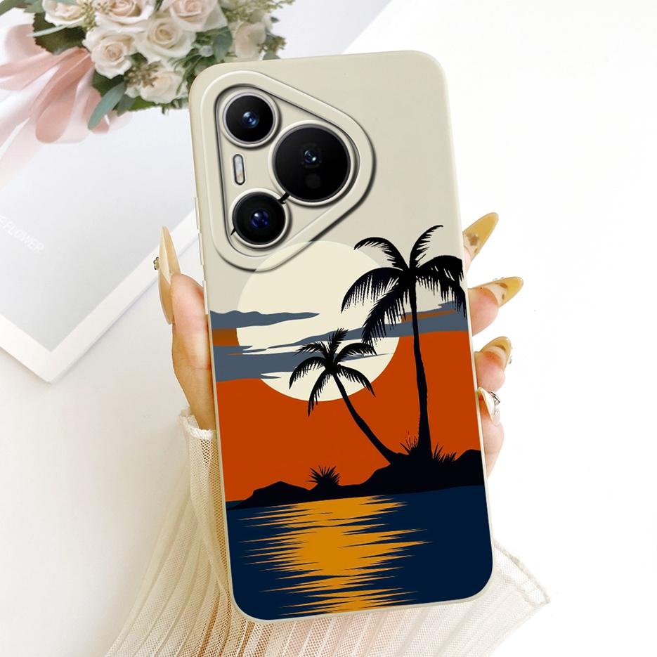 For Huawei Pura 70 Pro Case Pura70 Pro+ New Flowers Candy Painted Cover Soft Silicone Phone Case For Huawei Pura 70 Ultra Fundas