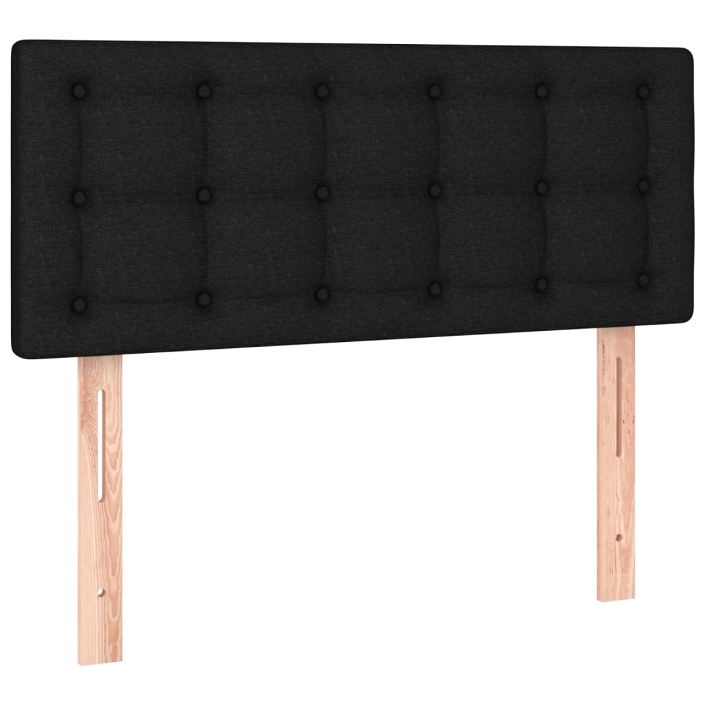 Box Spring Bed with Mattress Black 120 x 200 cm Fabric