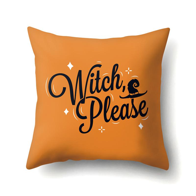 Halloween Pillowcase Car Waist Pillow Pumpkin Sofa Cushion Cover Office Home Living Room Pillowcase