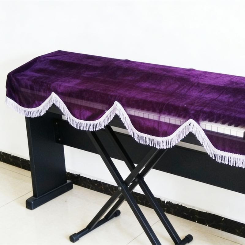 Elegant Velvet Keyboard Piano Dust Cover Decorative Protector 88 Key Electric Piano Cover For Enhanced Durability