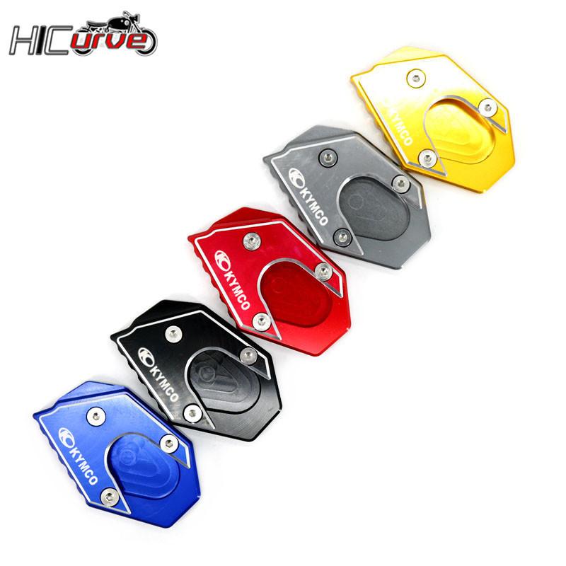 For KYMCO Xciting 250 300 350 400 400i 250i 300i 350i CNC Kickstand Foot Side Stand Extension Pad Support Plate Enlarge Stand