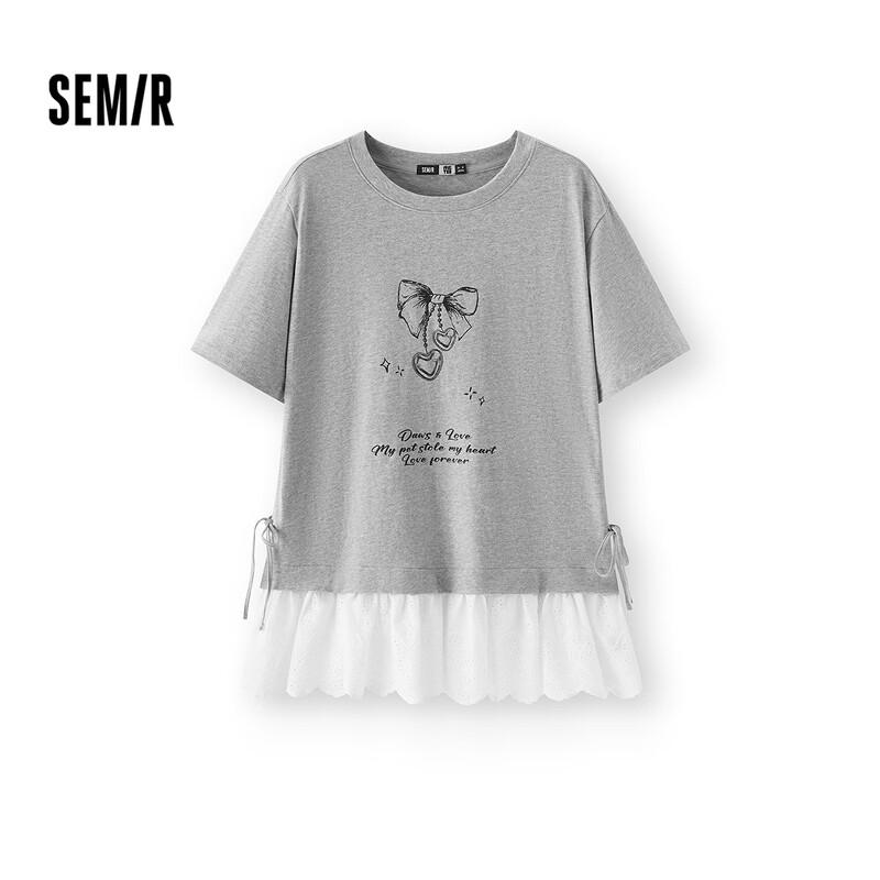 Женская футболка Semir с имитацией двойки и бантом XL