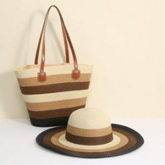 2024 Straw Woven Shoulder Bag with Hat Cover - Perfect for Summer Travel and Beach Vacations