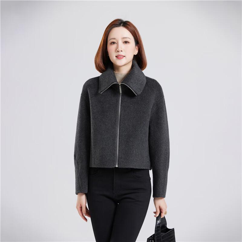Women's 100% Wool Double-Faced Short Coat