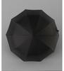 Automatic 10-Rib Black Glue Sunscreen Umbrella with Curved Handle, Compact Three-Fold Design, Custom Logo Available