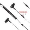 Avantree HF027 - Long Cord Earphone Cable for PCTV, 18ft5.5m Earphone Extension Cable with Microphone & Extra Long Spring Coil Wire, Metal Stereo