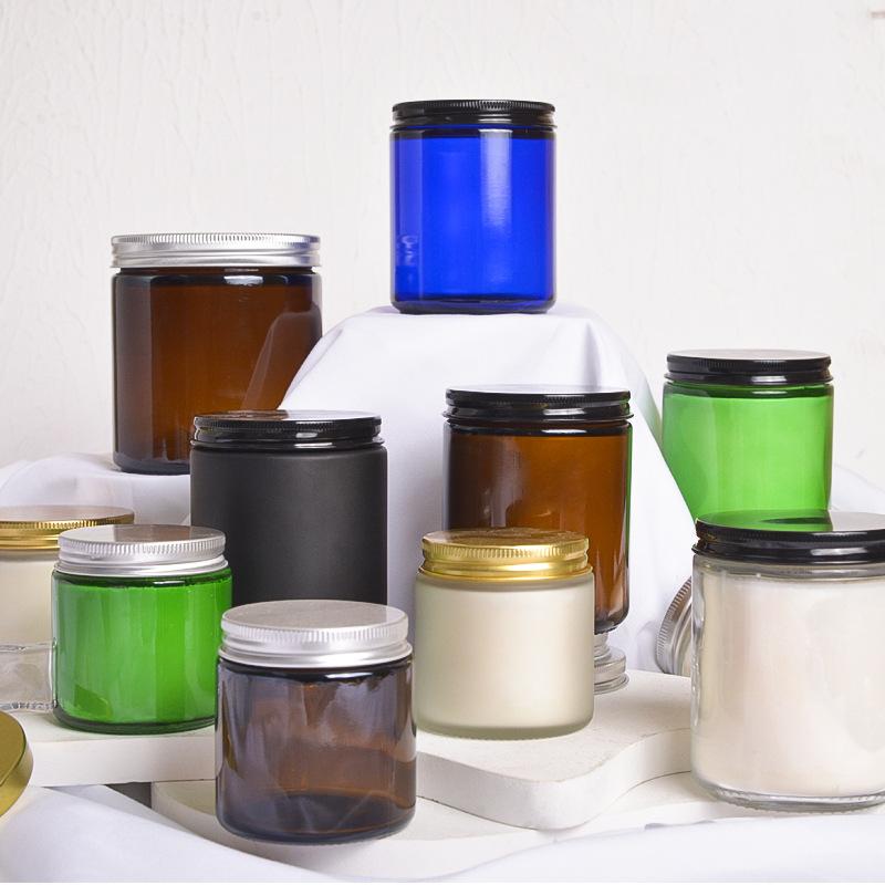 Unscented Candle Glass Cup with Lid Indoor Soy Wax Gift Scented Candle