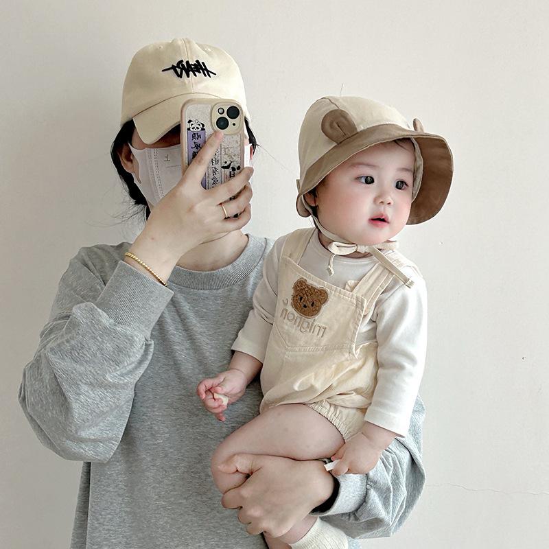 Cute Cartoon Baby Hat Spring and Autumn Thin Sun Protection Door Tire Hat Men and Women Baby Brim Bag Head Court Hat
