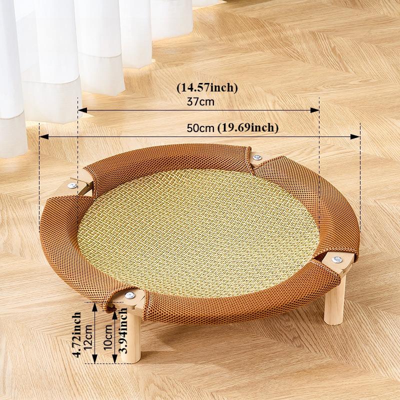 

Universal A Cooling Mat-Style Military Bed for Cats,Cat Scratching Board Protect Furniture Vine Woven Cat Bed, Durable Pet Bed
