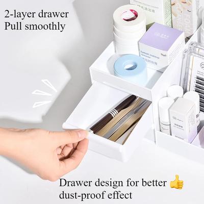 Damen Schminkbox Schubladenschublade für Schlafzimmer Arbeitsplatte PP Kosmetik Organizer Ordentlich Elegant Einfacher Zugriff für Hochzeitsgeschenk
