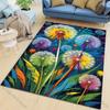 Multiple Sizes Colorful Dandelion Art Pattern Rug Carpets for Bedroom Living Room Sofa Mat Creative Door Mat Home Decor