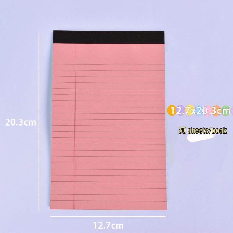 Reißbares A5-Notizblock-Set mit Linien und Haftklebestreifen - Klappdeckel, tragbares Notizbuch.