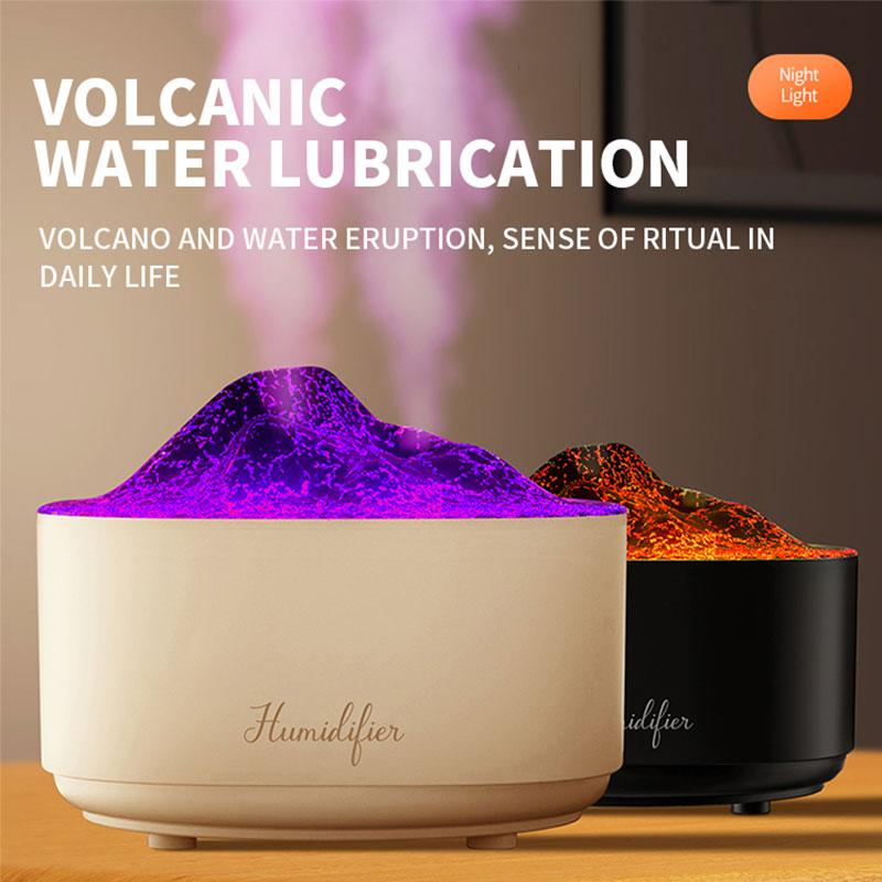 

USB Portable Flame Lamp Aroma Diffuser Air Humidifier Ultrasonic Cool Mist Maker Fogger Led Essential Oil Difuso білий
