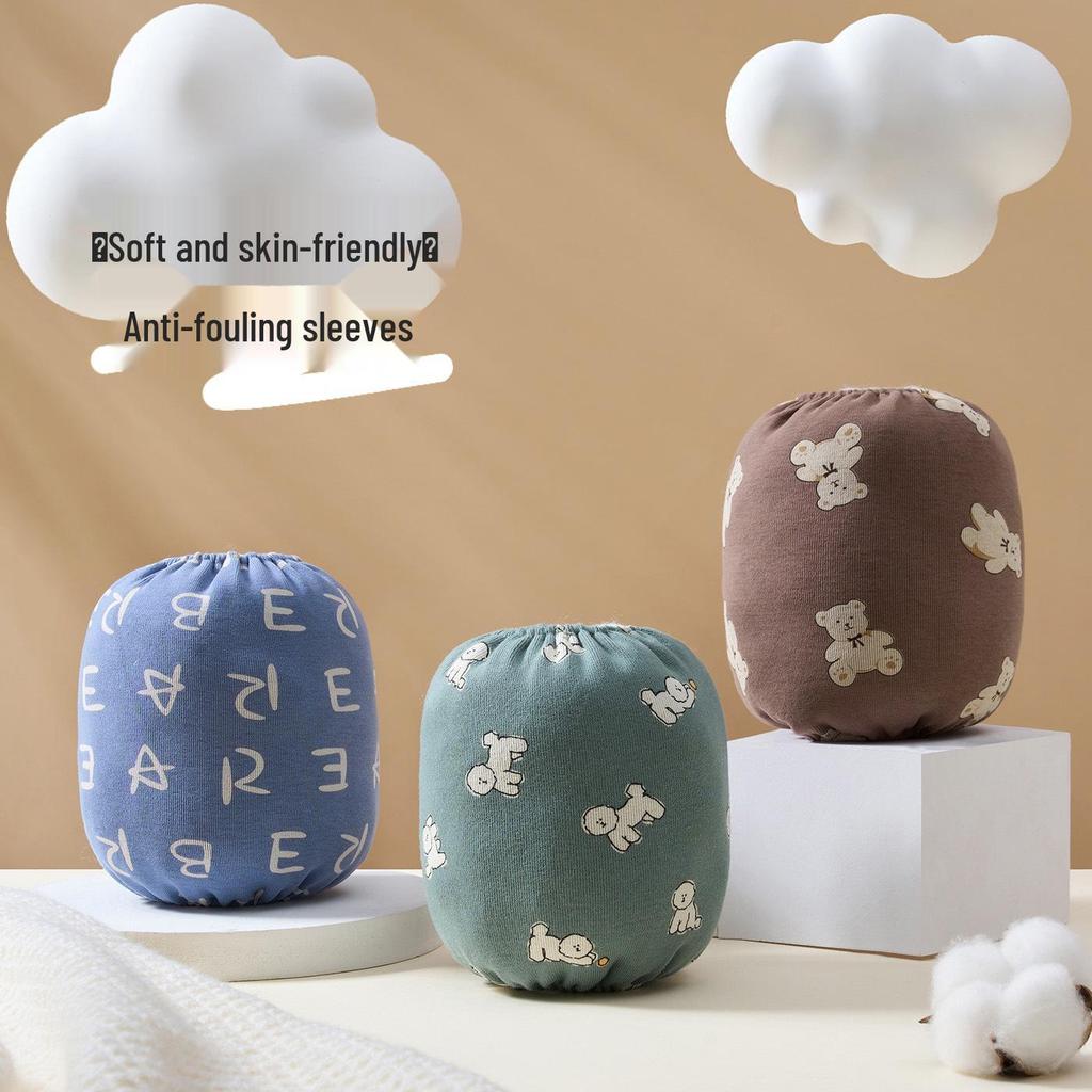 Class A Pure Cotton Quick-Dry Stain-Proof Baby Arm Sleeves - Bite Resistant, Winter Protection for Boys & Girls.