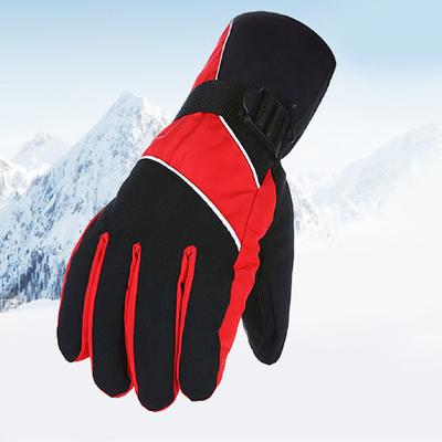 1 paar casual winterhandschoenen met volledige vingers, fleece warme voering, motorfietshandschoenen