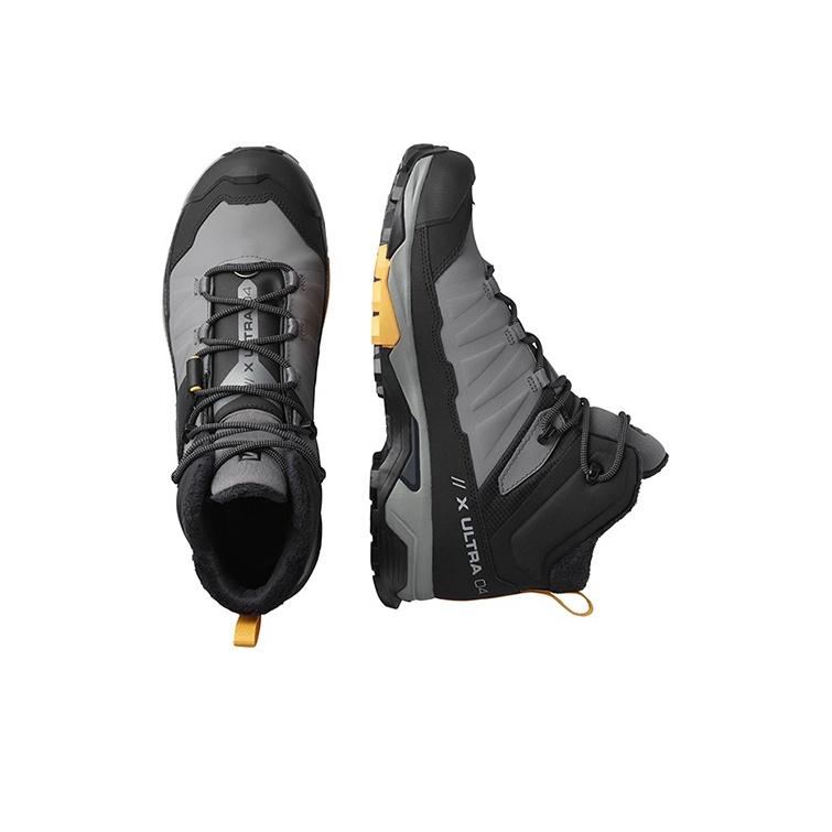 Salomon X Ultra 4 Mid CSWP Quiet Shade Black Men Sneakers Warm-Apricot L41355200