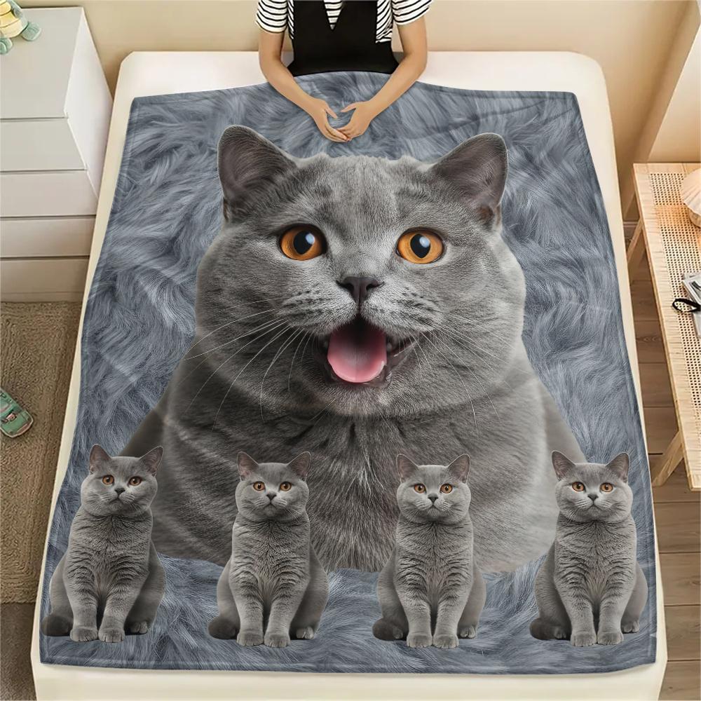 1 Stück Spielzeug Tigerkatzen-Print Flanelldecke, Hohe Qualität, Bequem für alle Jahreszeiten, Heimdekoration, Wärme und Komfort, Perfekt für Geschenke