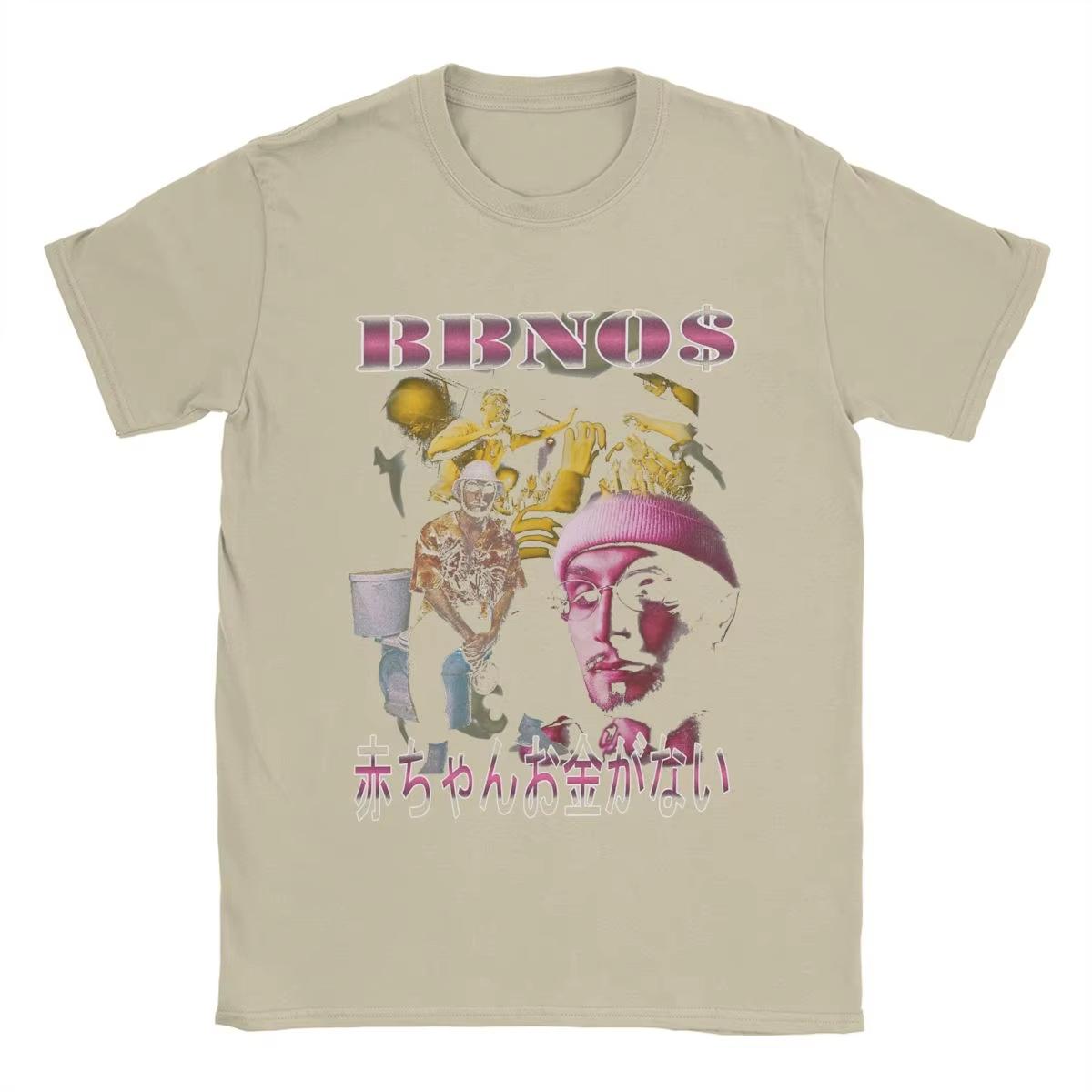 

Вінтажні футболки BBNO$ Вінтажні бутлеґ футболки Чоловічі футболки з круглим вирізом 100% бавовна Футболки з коротким рукавом Принтований одяг XXXL