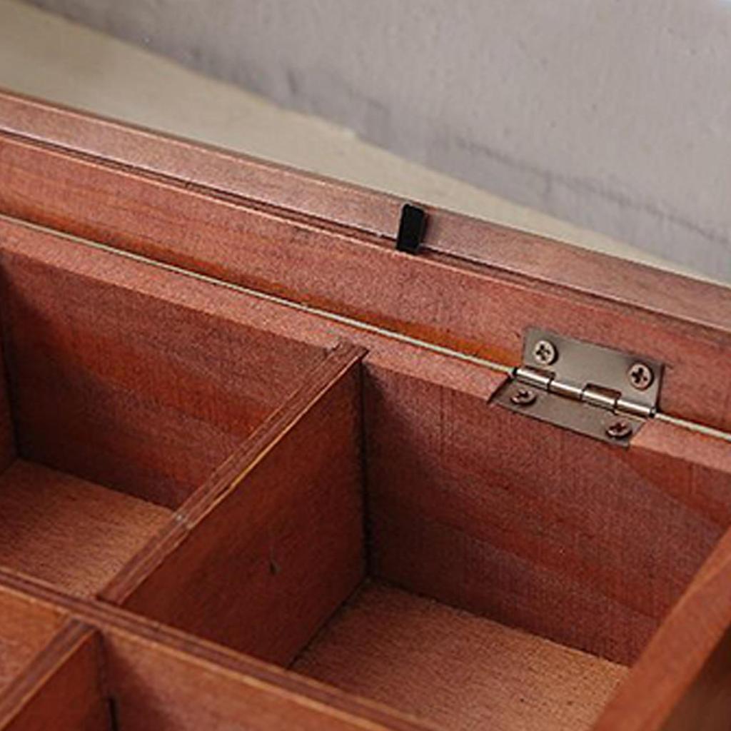 Wooden Tea Bag Organizer 12-Slot Storage Box with Clear Transparent Lid, Multi-Purpose for Coffee Snacks Seasoning Home Kitchen