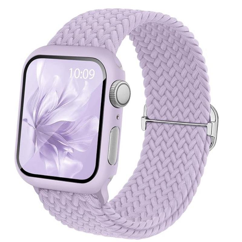 Elastic Woven Nylon Strap for Apple Watch Series 4-10 & Ultra 2