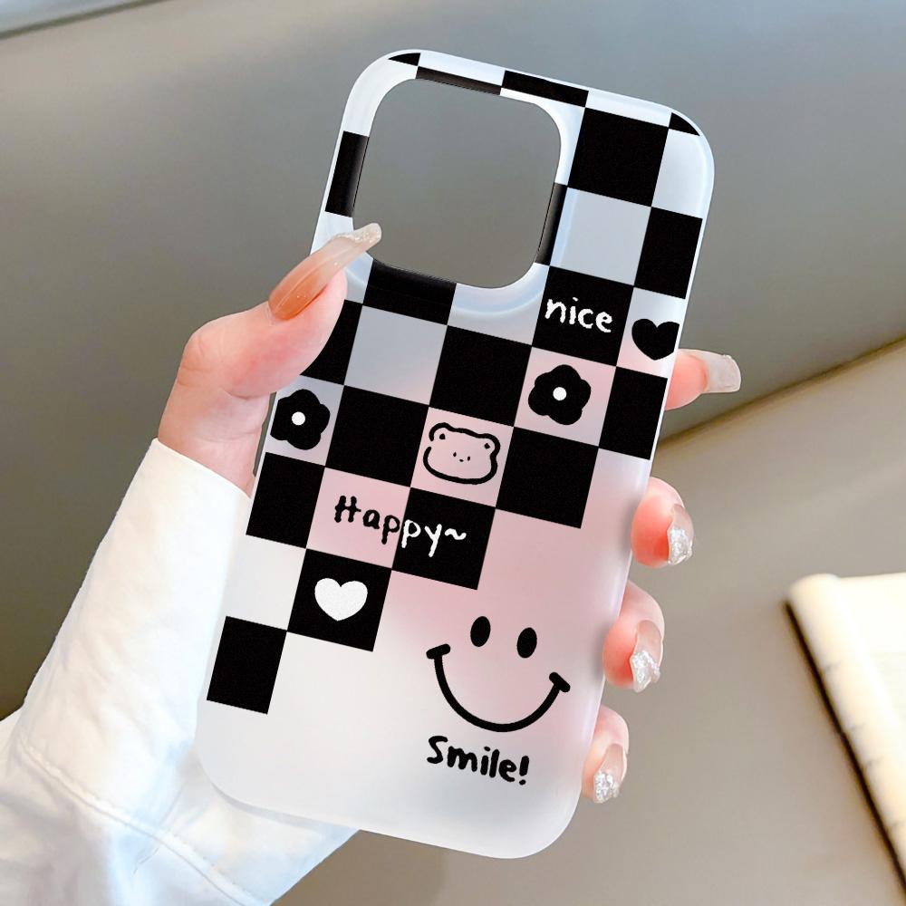 Mobile Phone Cases for iPhone 11 13 15 Pro Max 12 14 Pro Max Case iPhone 16 15 Plus 13 Pro 12 Frosted Texture Painted Cartoon Flowers